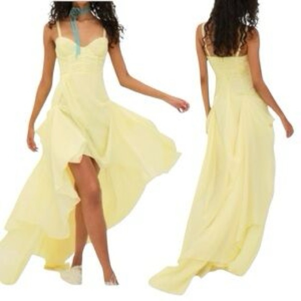 For Love And Lemons Lemon High Low June Maxi Dress 🍋🌼
